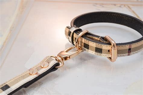 berry leather dog collar and leash set burberry plaid designer|burberry home accessories.